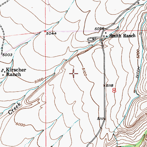 Topographic Map of 01N10E08B___02 Well, MT