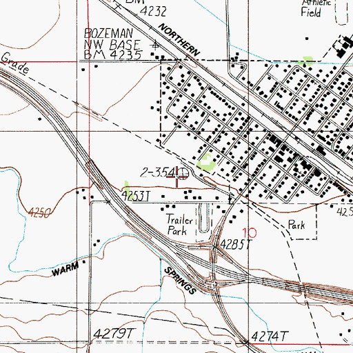 Topographic Map of 01N03E10BD__01 Well, MT
