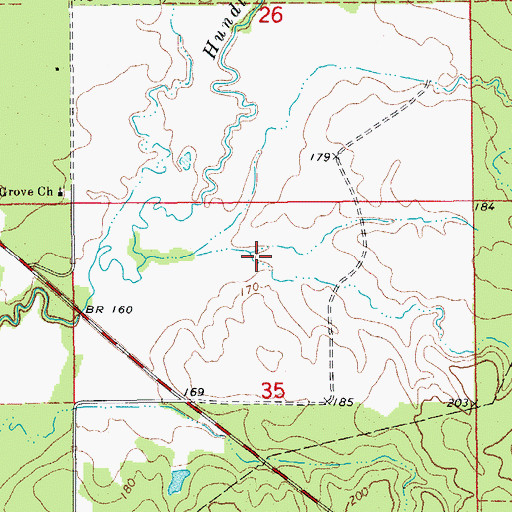 Topographic Map of Hopper Pond, AR