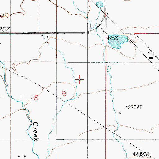 Topographic Map of 01N04E08AD__01 Well, MT