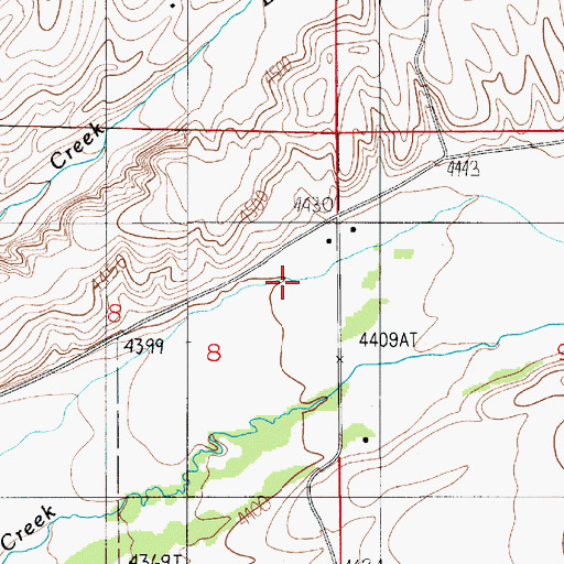 Topographic Map of 01N05E08AD__01 Well, MT