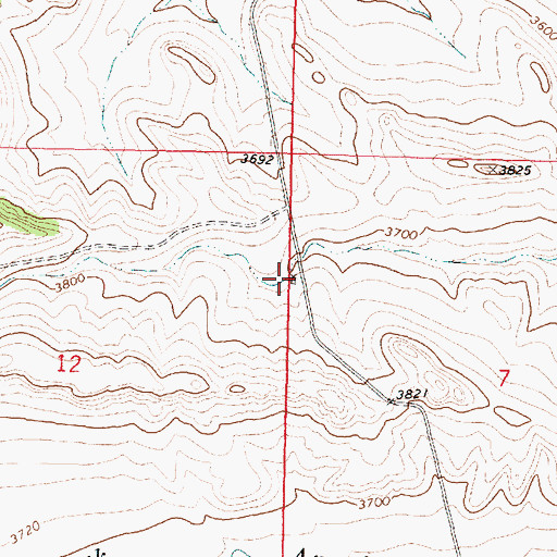 Topographic Map of 01N40E07BCBB01 Well, MT