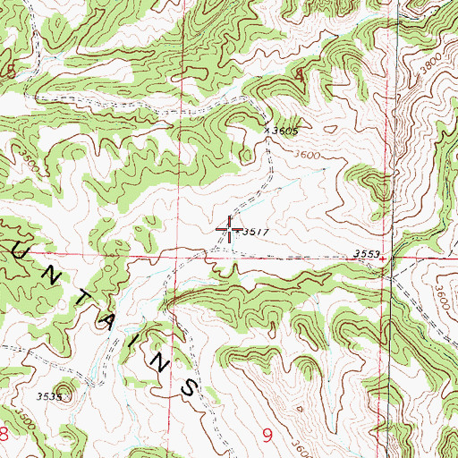 Topographic Map of 01N38E04DCCD01 Well, MT