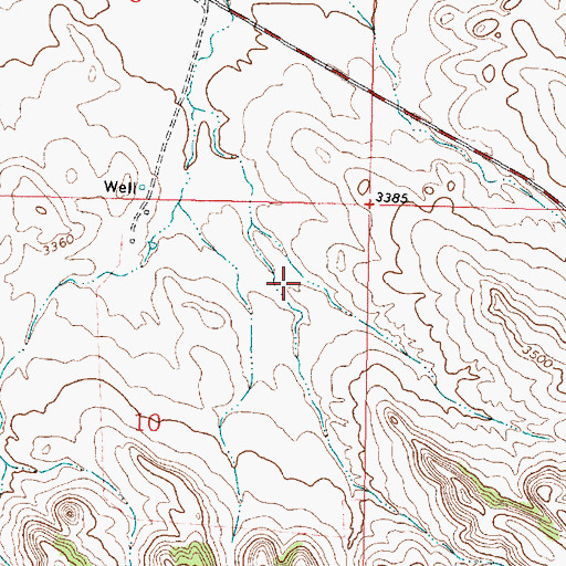 Topographic Map of 01N41E10AACD02 Well, MT