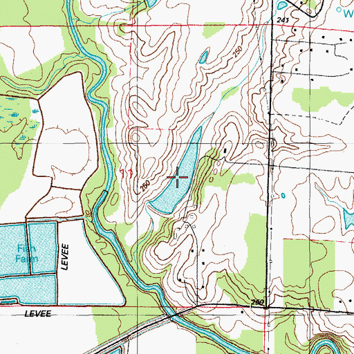 Topographic Map of Keller Lake, AR
