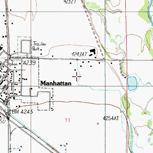 Topographic Map of 01N03E11AB__01 Well, MT