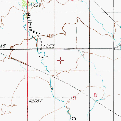 Topographic Map of 01N04E08BA__01 Well, MT