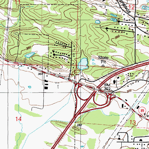 Topographic Map of Taton Lake Dam, AR