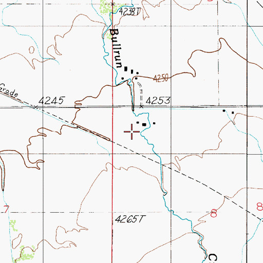 Topographic Map of 01N04E08BB__01 Well, MT