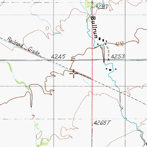 Topographic Map of 01N04E07AA__01 Well, MT
