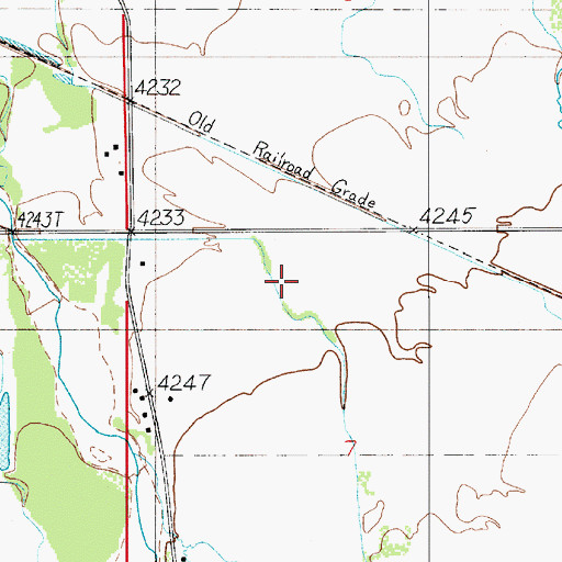 Topographic Map of 01N04E07BA__01 Well, MT