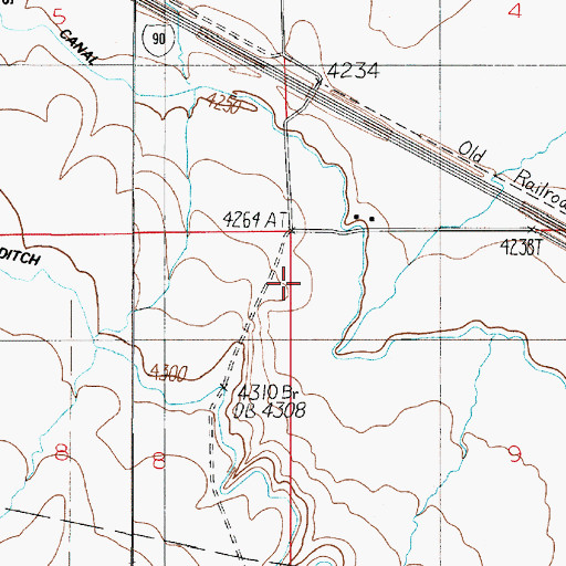 Topographic Map of 01N03E09BBB_01 Well, MT