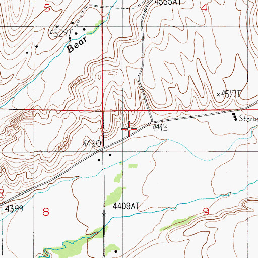 Topographic Map of 01N05E09BB__01 Well, MT