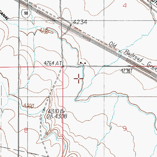 Topographic Map of 01N03E09BBA_01 Well, MT