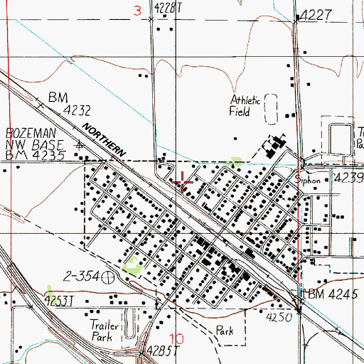 Topographic Map of 01N03E10ABBA01 Well, MT