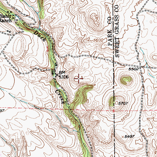Topographic Map of 01N11E01D___01 Spring, MT