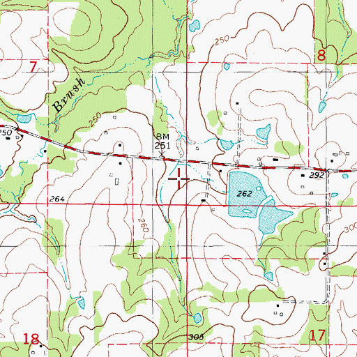 Topographic Map of Davis Lake, AR