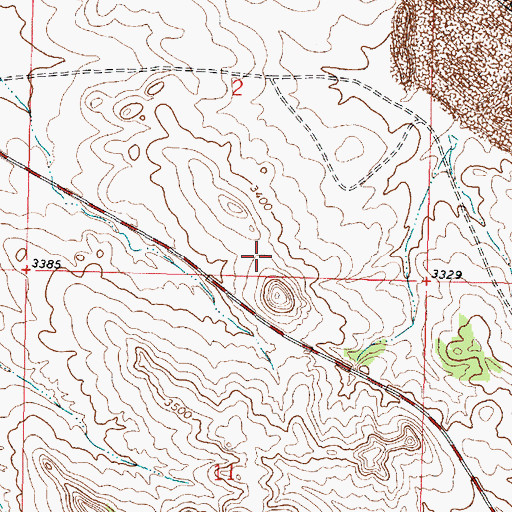Topographic Map of 01N41E02DCCD03 Well, MT
