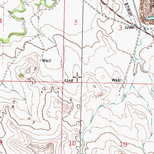Topographic Map of 01N41E03CCDC02 Well, MT