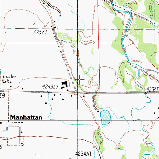 Topographic Map of 01N03E02DD__01 Well, MT