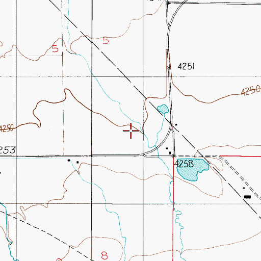Topographic Map of 01N04E05DD__01 Well, MT
