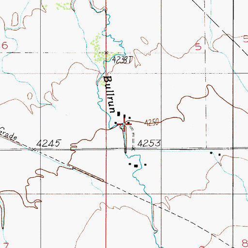Topographic Map of 01N04E05CC__01 Well, MT