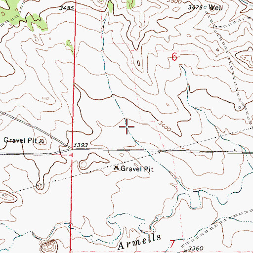 Topographic Map of 01N41E06C___01 Well, MT