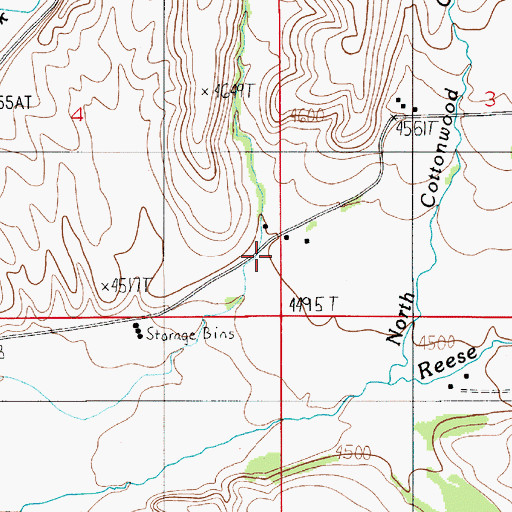 Topographic Map of 01N05E04DDAD02 Well, MT