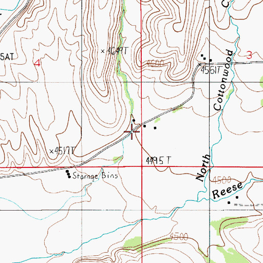 Topographic Map of 01N05E04DDAD01 Well, MT