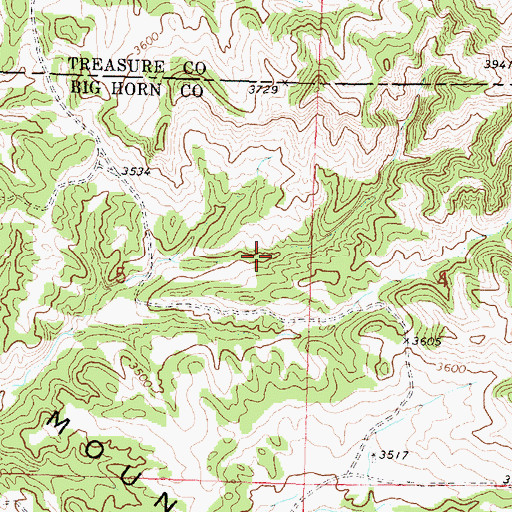Topographic Map of 01N38E05ADCD01 Spring, MT