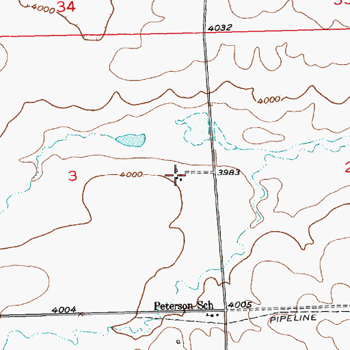 Topographic Map of 01N21E03DABA01 Well, MT