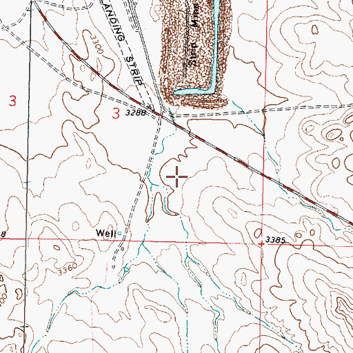 Topographic Map of 01N41E03BDDD01 Well, MT