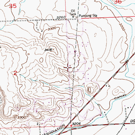 Topographic Map of 01N26E01BCCC01 Well, MT