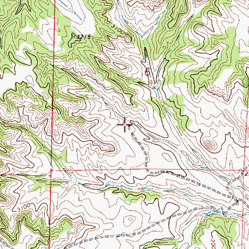 Topographic Map of 01N44E06CDAB01 Well, MT
