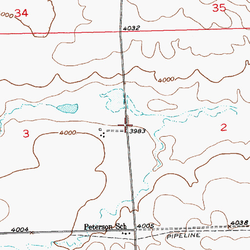 Topographic Map of 01N21E02BCCC01 Well, MT