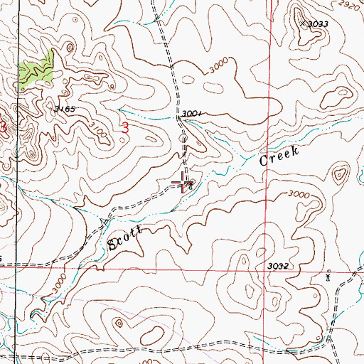 Topographic Map of 01N46E03DBDD01 Well, MT