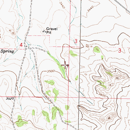 Topographic Map of 01N40E04DADA01 Well, MT