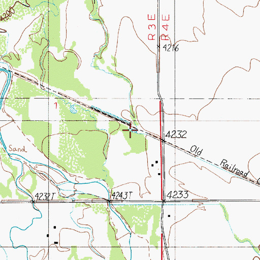 Topographic Map of 01N03E01DA__01 Well, MT