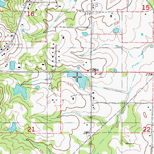 Topographic Map of Richmond Pond, AR