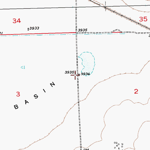 Topographic Map of 01N22E02BCBC01 Well, MT