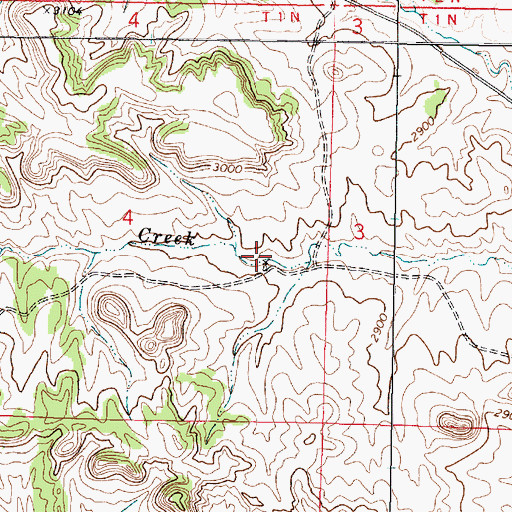 Topographic Map of 01N44E04DABD01 Well, MT