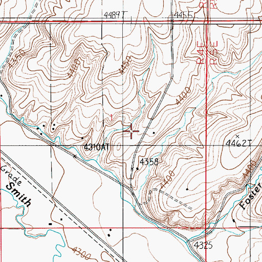 Topographic Map of 01N04E01DBAB01 Well, MT
