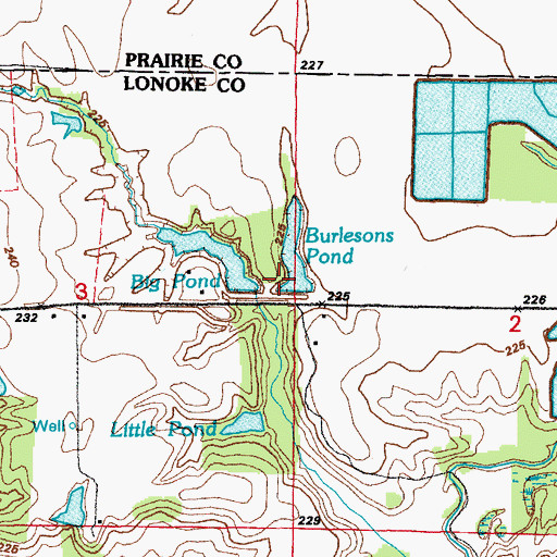 Topographic Map of Little Pond Dam, AR