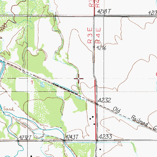 Topographic Map of 01N04E06CBBB01 Well, MT