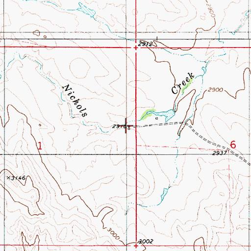 Topographic Map of 01N53E01ADDA01 Well, MT