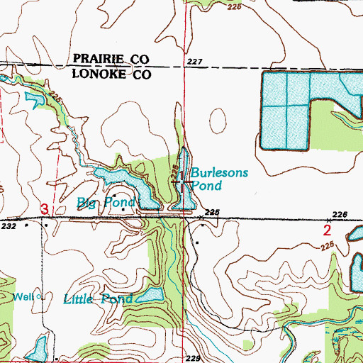 Topographic Map of Little Pond, AR