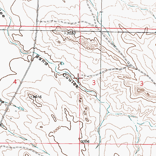 Topographic Map of 01N43E04ADDD01 Well, MT