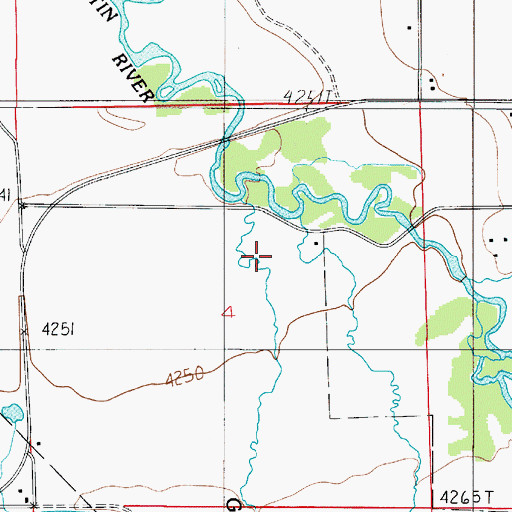 Topographic Map of 01N04E04AC__01 Well, MT