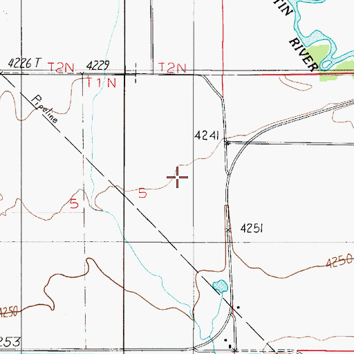 Topographic Map of 01N04E05AD__01 Well, MT
