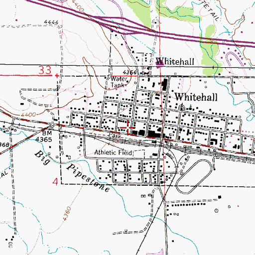 Topographic Map of 01N04W04ACCD01 Well, MT